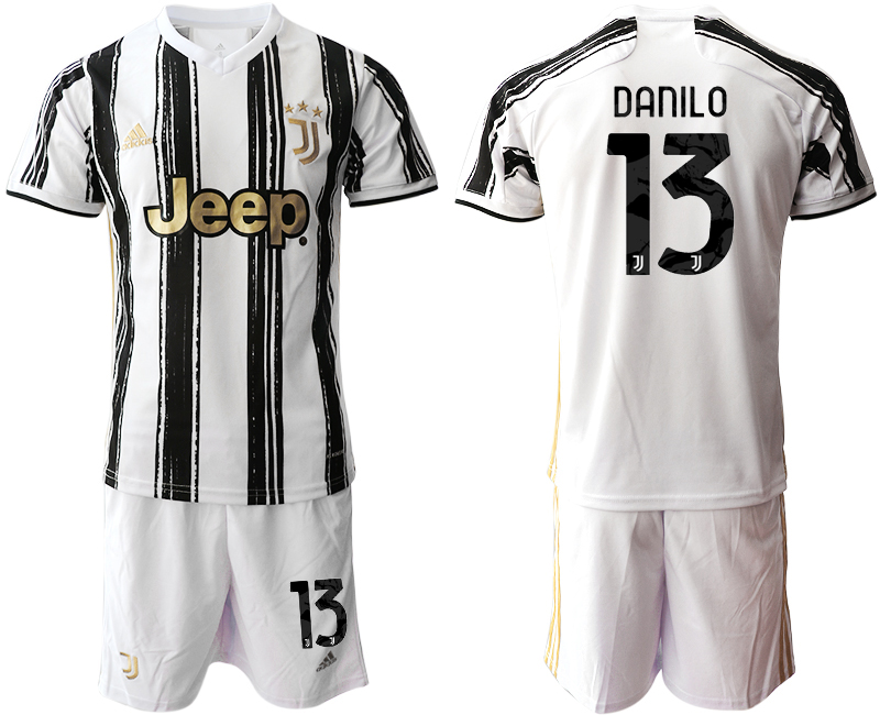 Men 2020-2021 club Juventus home #13 white black Soccer Jerseys